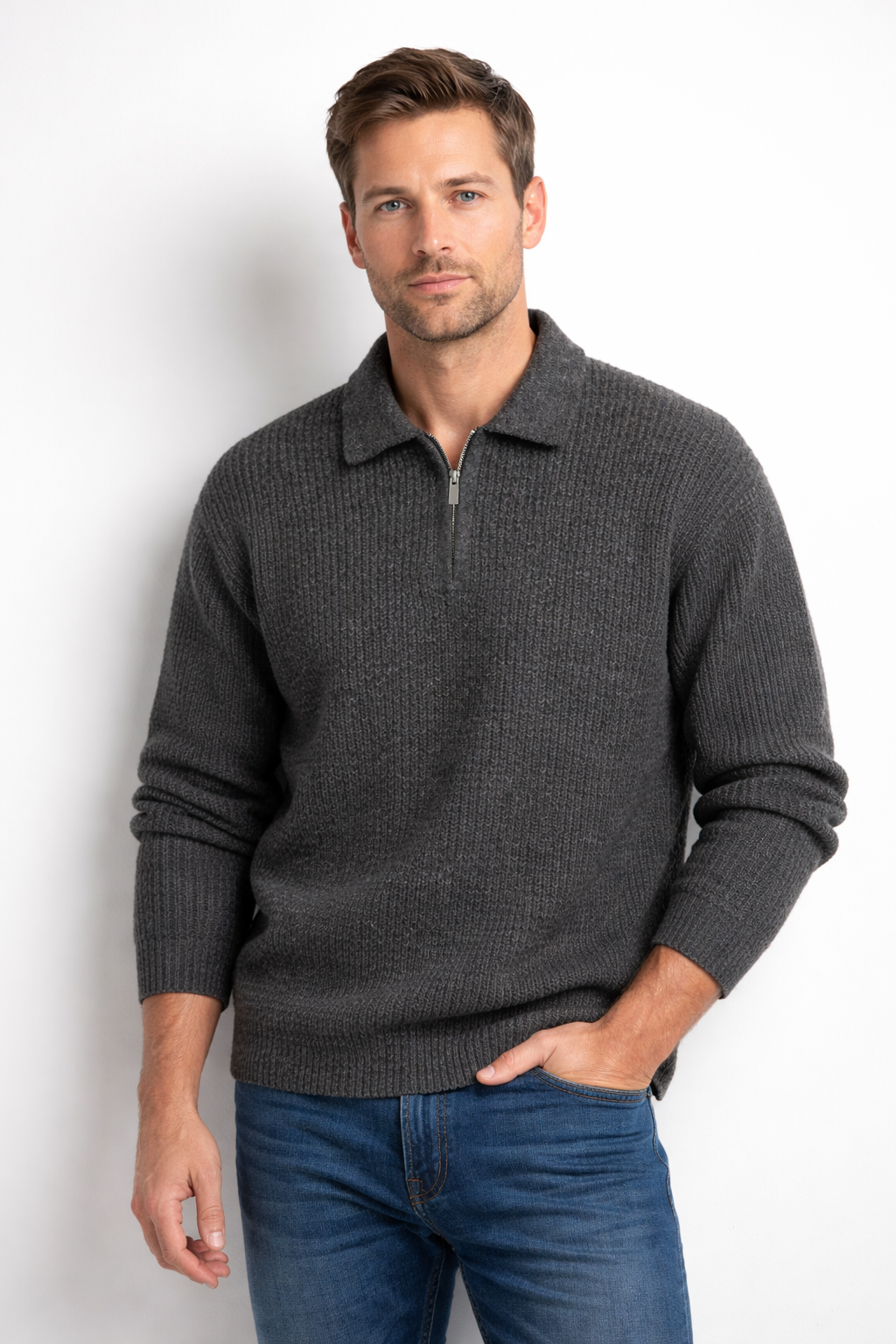 Tyler | Sweater con cierre medio