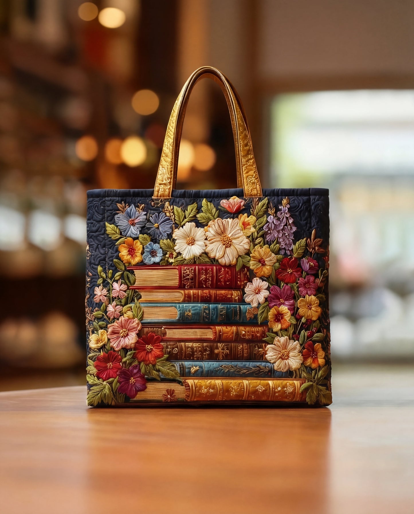 Bolso Artesanal Acolchado "Estampado Floral"