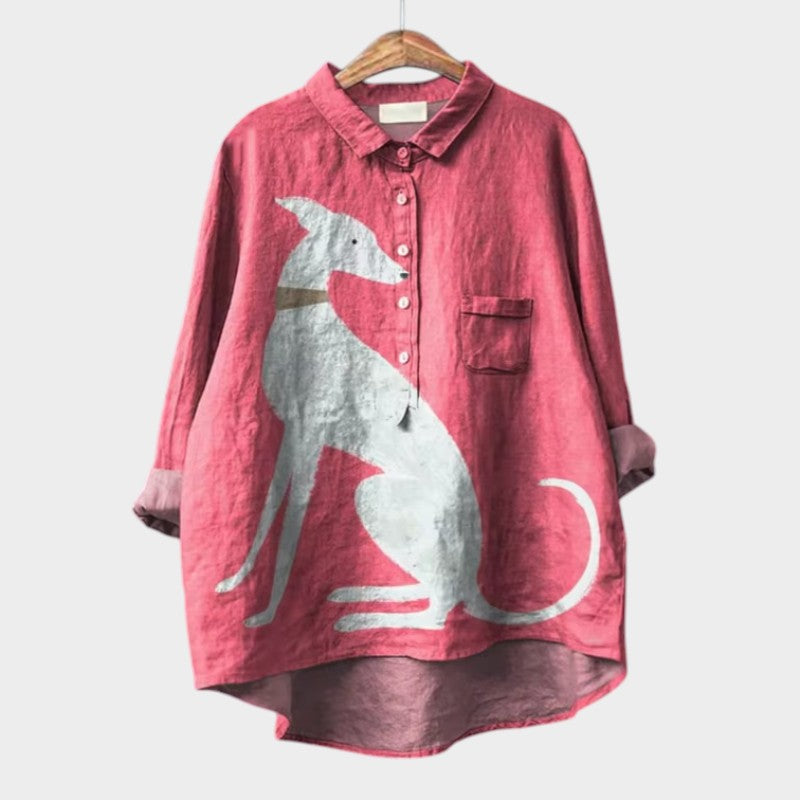 Palmira™ | Blusa atemporal de lino estampada