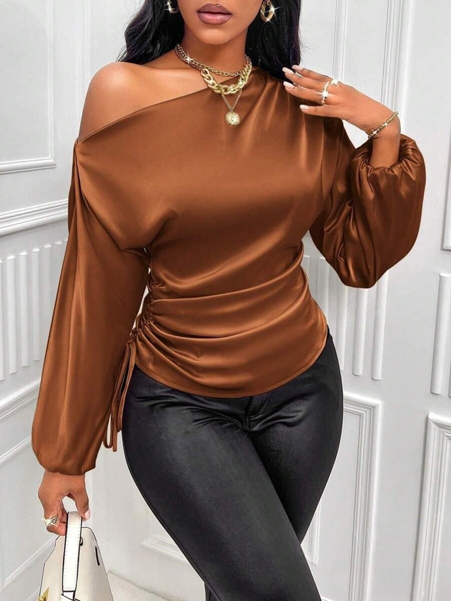 Iris | Blusa Asimétrica de Satén