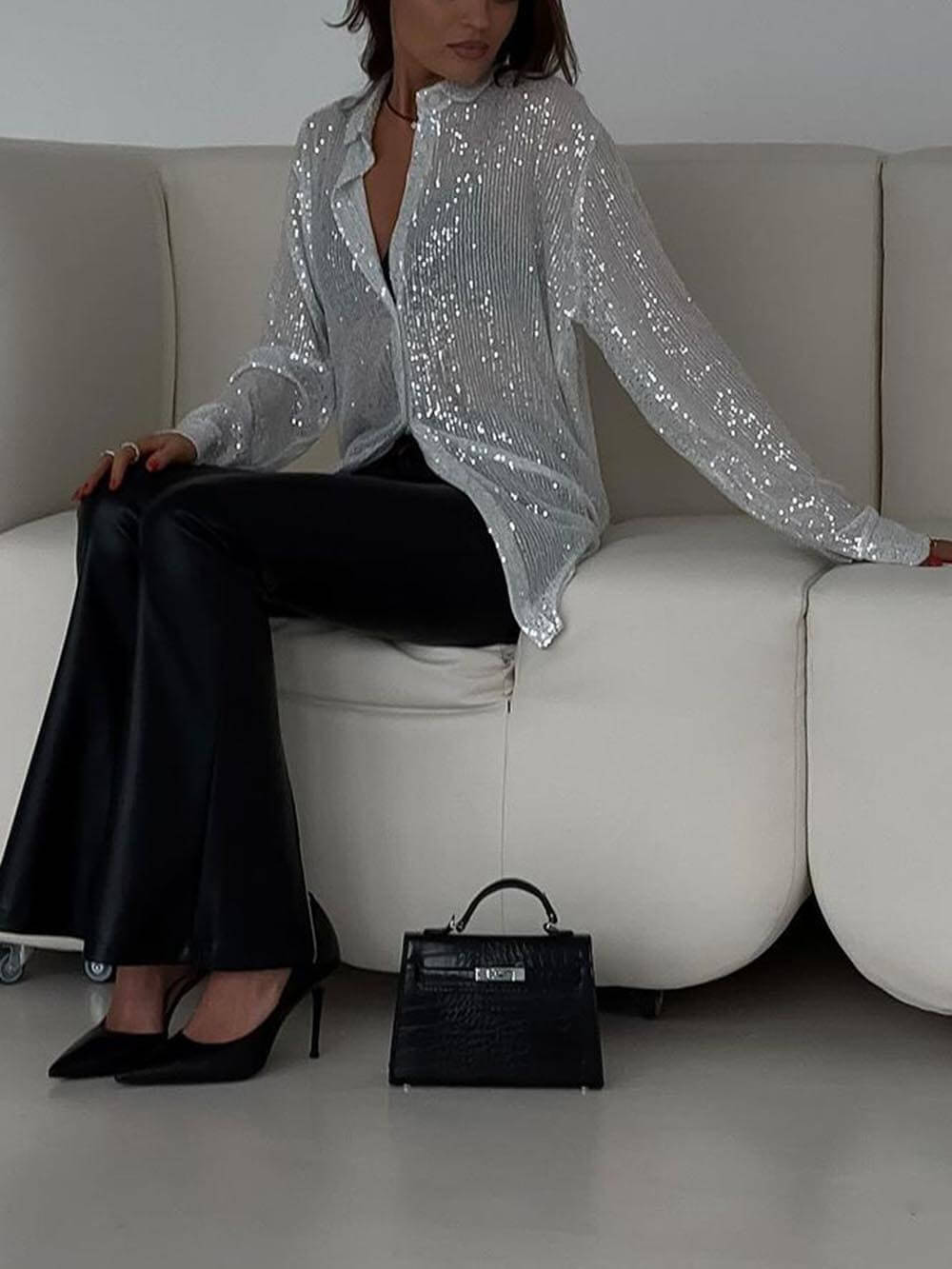 Rosa | Camisa de Lentejuelas
