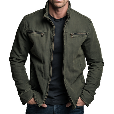 Gertrud | Chaqueta vintage de algodón con cremallera