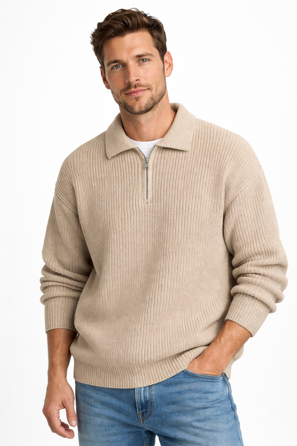 Tyler | Sweater con cierre medio