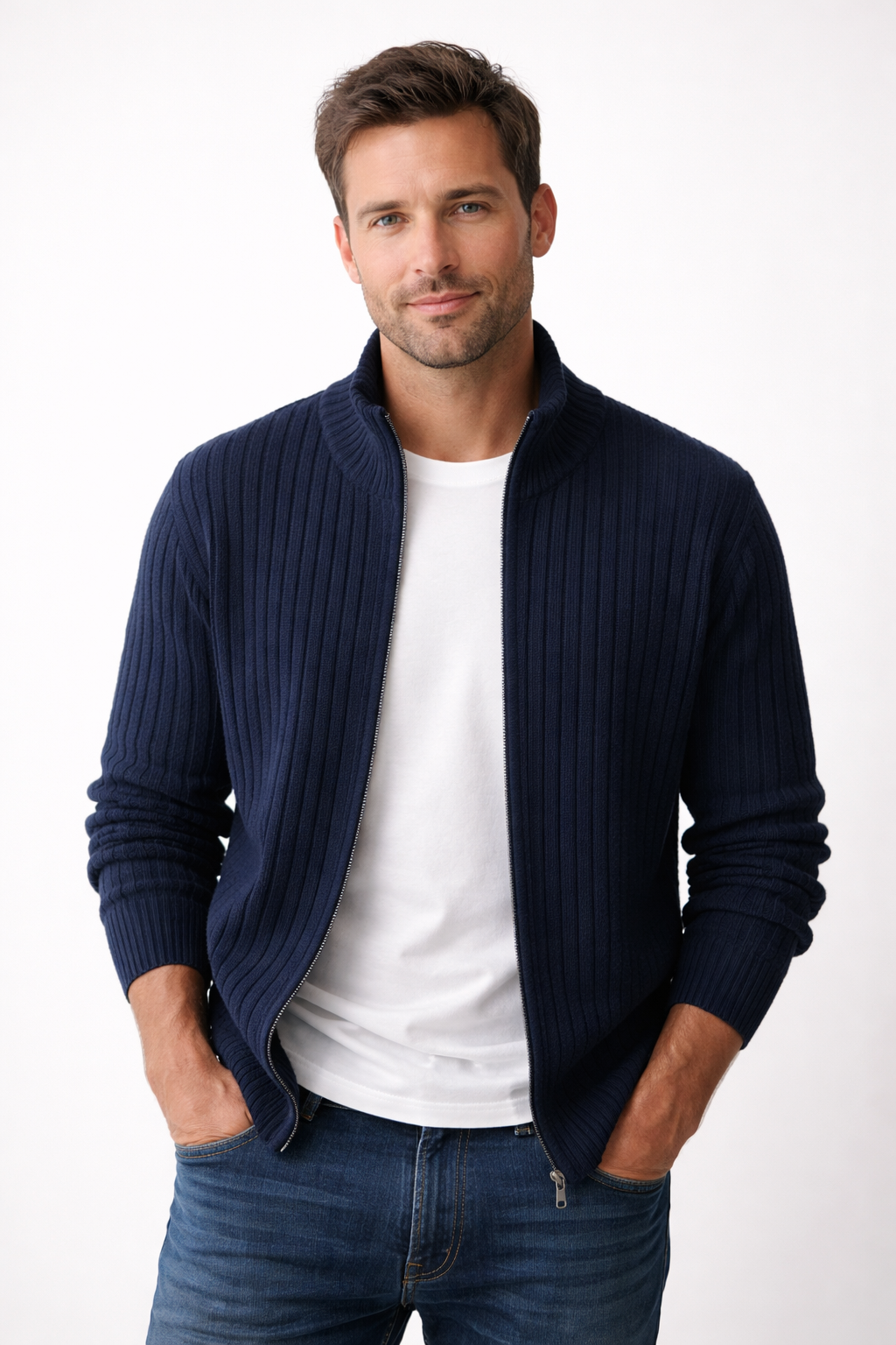 Leo | Sweater tejido con cierre