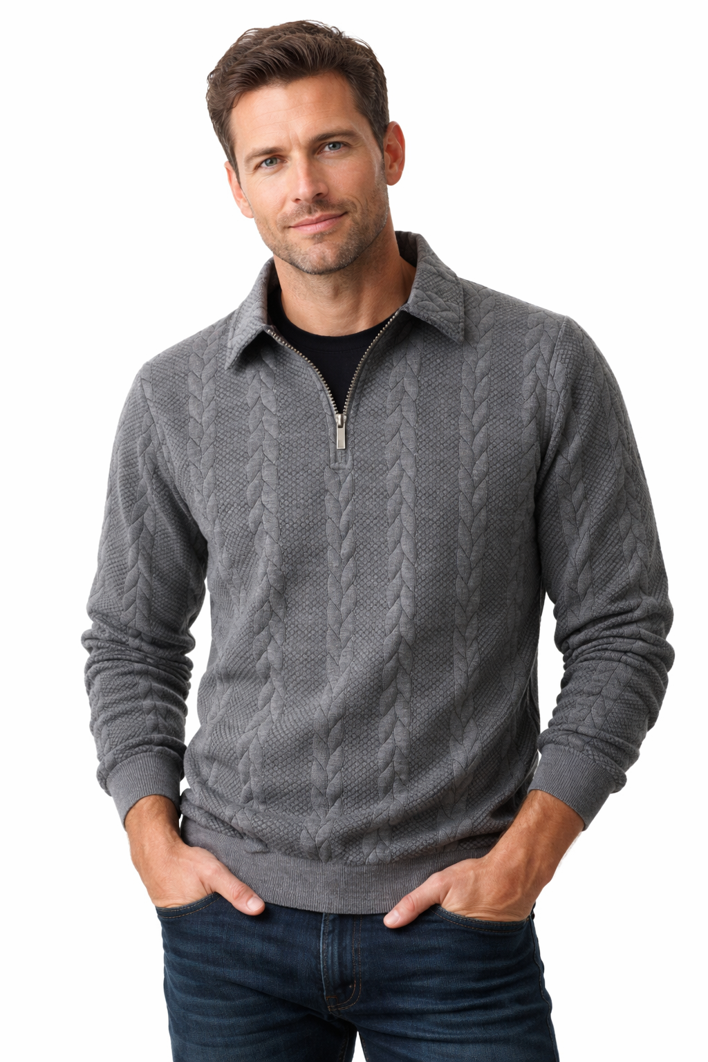 Luciano | Sweater con cierre medio