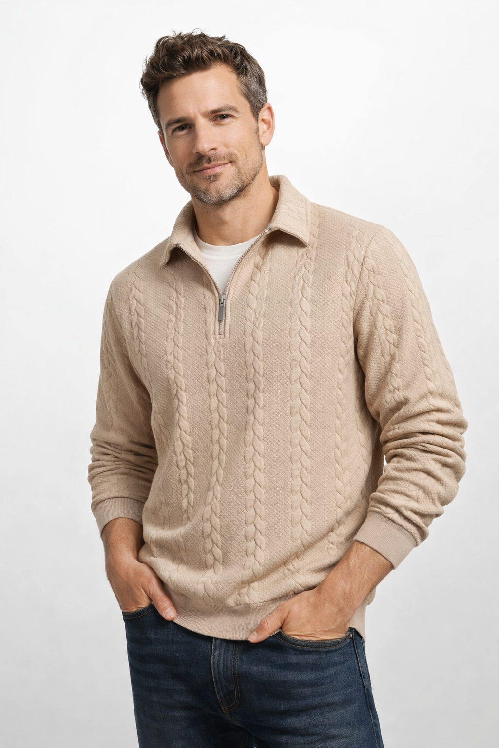 Luciano | Sweater con cierre medio