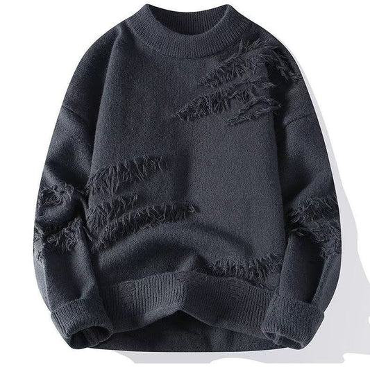 Enzo | Sweater con bordes desgastados