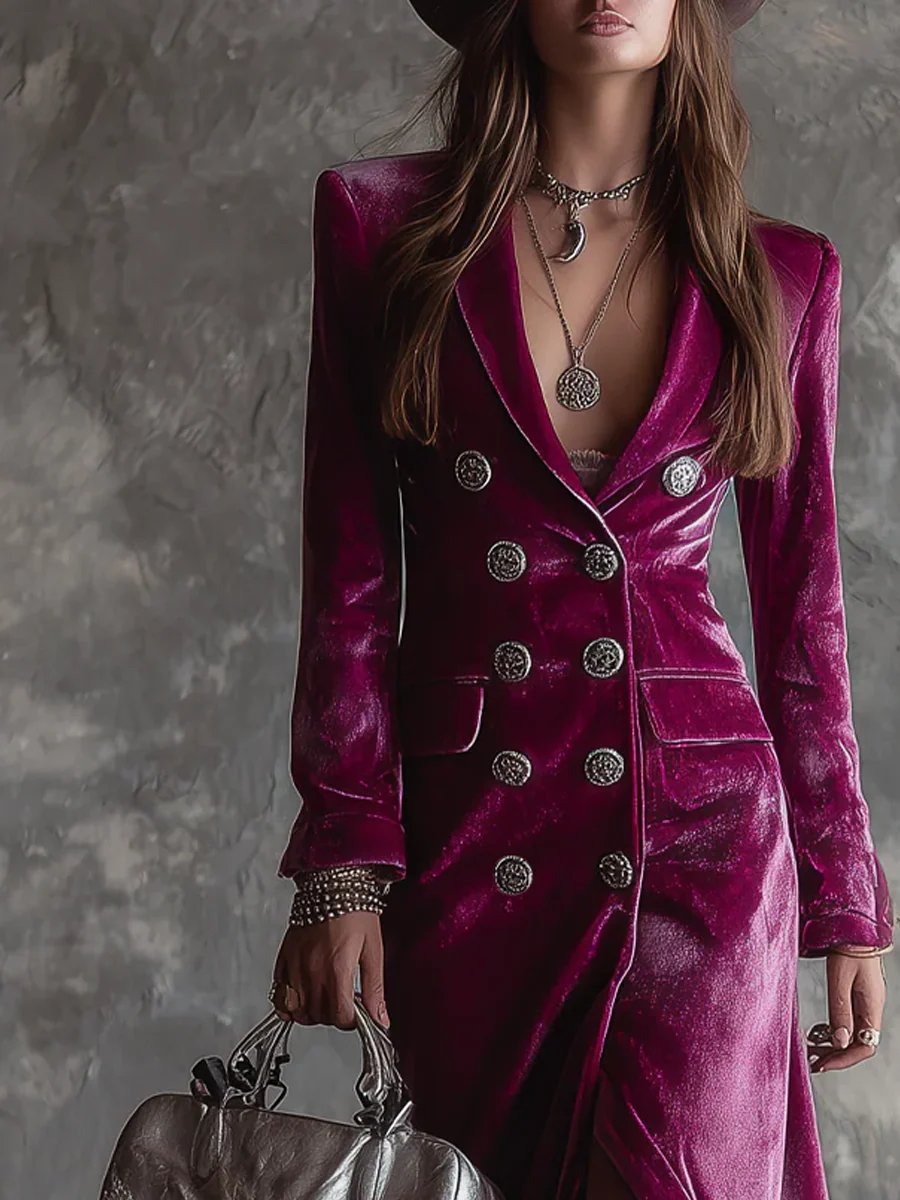 Mar | Vestido Blazer de Terciopelo