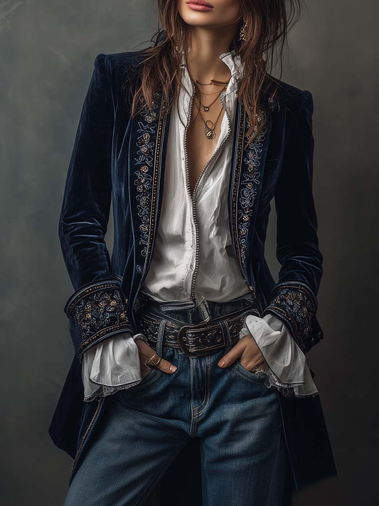 Celia | Chaqueta Bordada Vintage