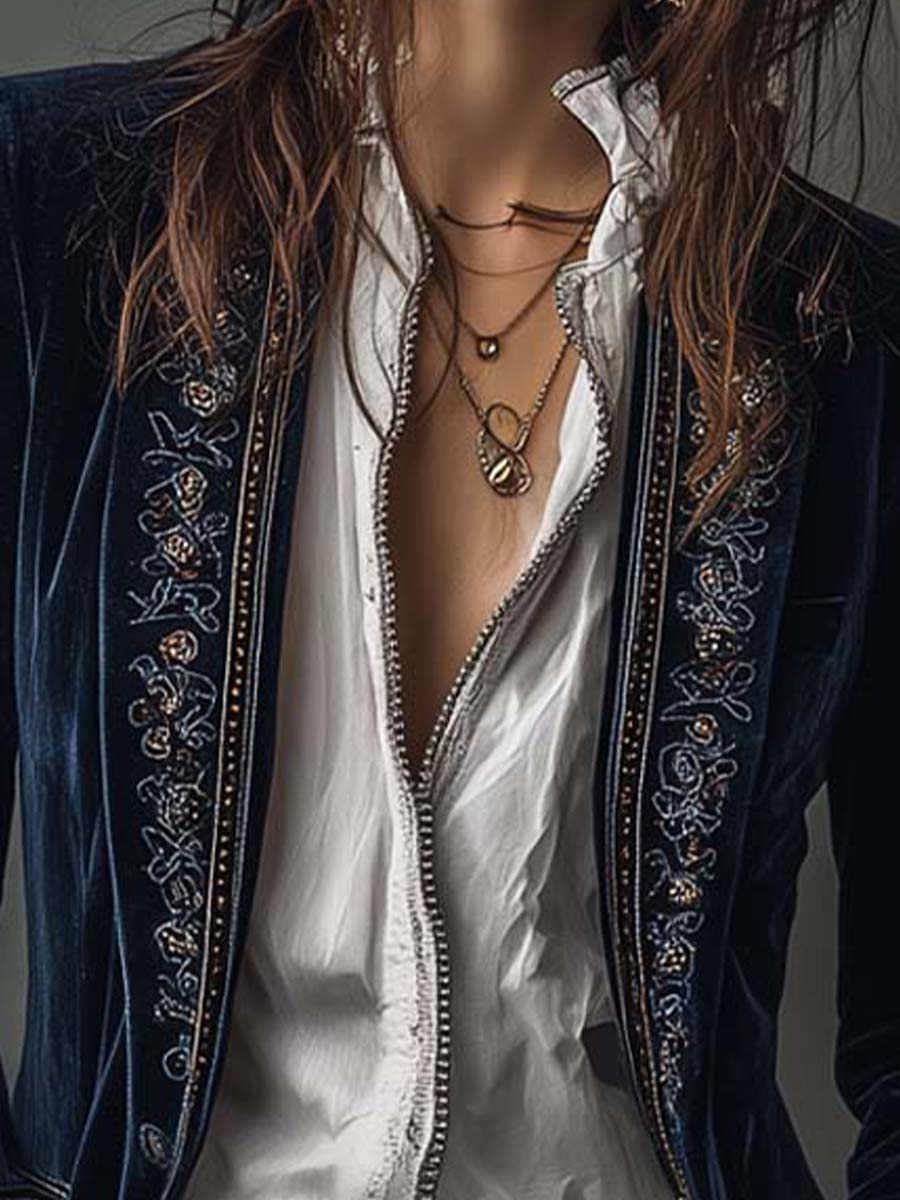 Celia | Chaqueta Bordada Vintage