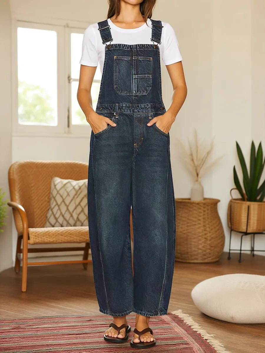 Nora | Mono denim tipo jardinera con bolsillos