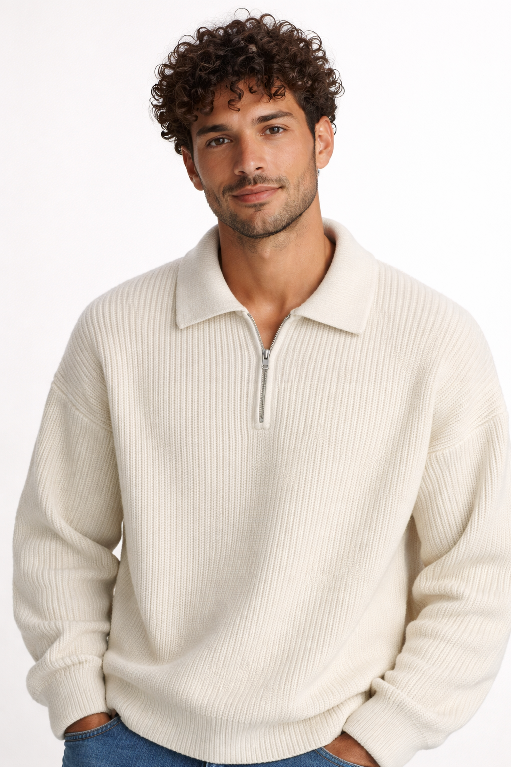 Tyler | Sweater con cierre medio