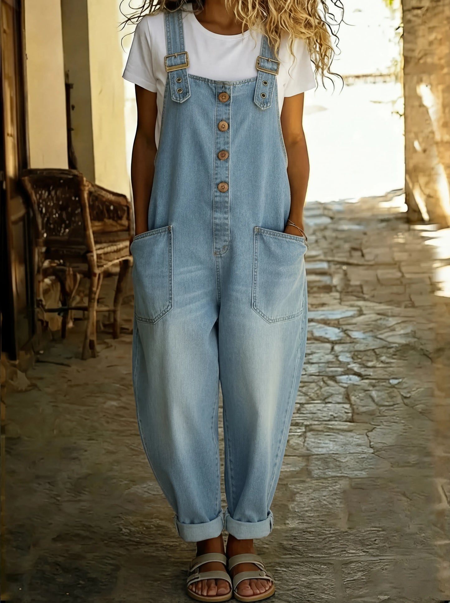 Juul | Mono denim con tirantes ajustables